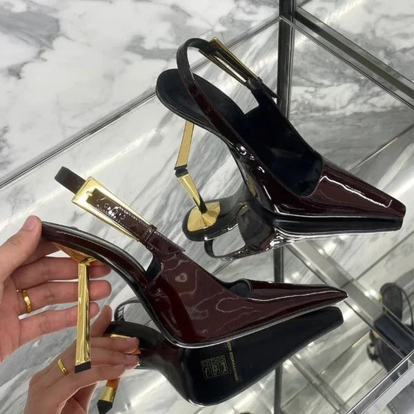 Night Show High Heels - Sexy Square Toe Thin Heel Sandals
