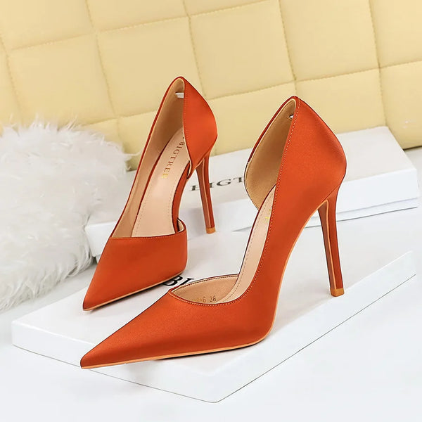 Plus Size 43 Women 10.5cm High Heels Wedding Pumps for Parties