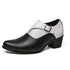 Leather Shoes for Men Cuban Style Heightening Wedding and Business Casual Footwear