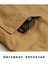 Men's Tactical Lightweight Military Cotton Bomber Jacket - Spring and Autumn Khaki Fury WW2 Tanker Style with Zipper Closure and Pockets for Outdoor Travel