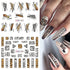 Animal Print Water Nail Decals - Cow and Leopard Designs for Stunning Winter Manicure - 12 Unique Patterns for Creative Nail Art