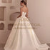 Elegant A-Line Wedding Dresses Strapless Appliques Satin Bridal Gowns