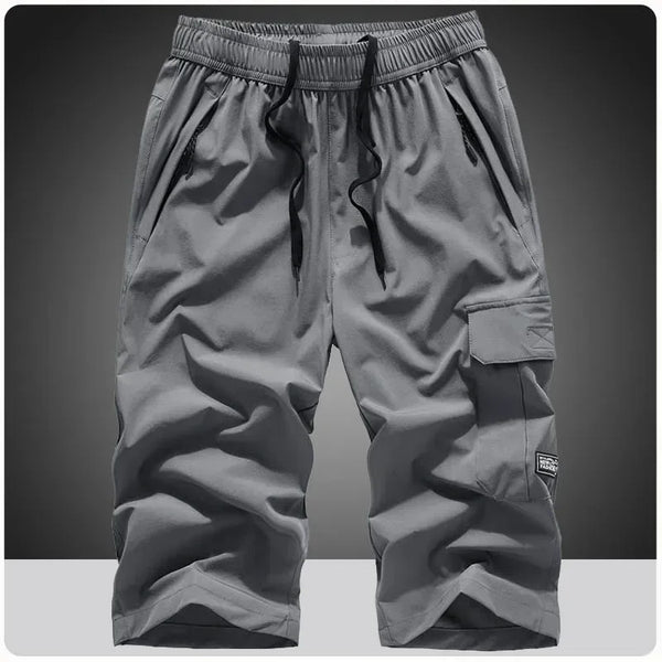 Men's Summer Quick Dry 3/4 Pants Lightweight Capri Shorts for Hiking Fishing Travel Casual Gym