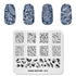 Nature-Inspired Nail Art Stamping Plate - Stainless Steel DIY Manicure Tool with Leaf and Umbrella Patterns for Stunning Nail Designs