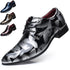 Elegant Patent Leather Oxfords for Men - Ideal for Weddings, Parties, and Business Casual Occasions - Plus Size Lace-Up Pointed Toe Office Work Shoes