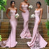 Mermaid Lace Long Bridesmaid Dress With Sweetheart Neckline, Backless Spaghetti Straps