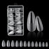 120Pcs Clear Frosted Stiletto, Almond, and Square Fake Nails - Full Coverage Gel X Coffin Manicure Tips for Stunning Autumn Nails