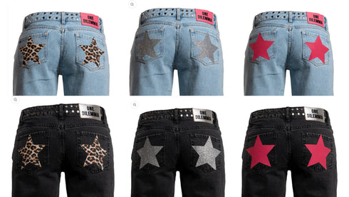 Baggy Jeans For Women With Stars Print Hip Hop Streetwear Style Loose Fit Denim Jeans