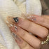 24Pcs Long Acrylic Ballet Fake Nails with Rhinestone Chain Design - Full Cover Press-On Nail Tips for Stylish Nail Art Enthusiasts