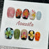 10pcs Artistic Press On Nails Featuring Elegant French Style with Hand Painted 3D Floral Designs - Perfect Summer Short Tips for Parties