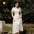 Bridesmaid Dress Floor Length Jersey Gown With Ruched Bow Sweetheart Neckline For Wedding Party Dress