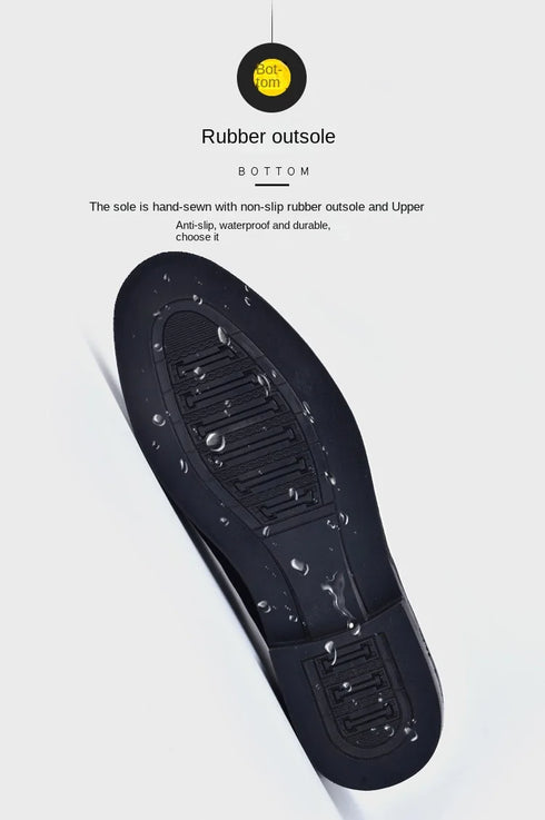 Elegant Men's Black Leather Oxfords for Formal Occasions - Perfect Wedding, Party, Office, and Business Shoes for Men