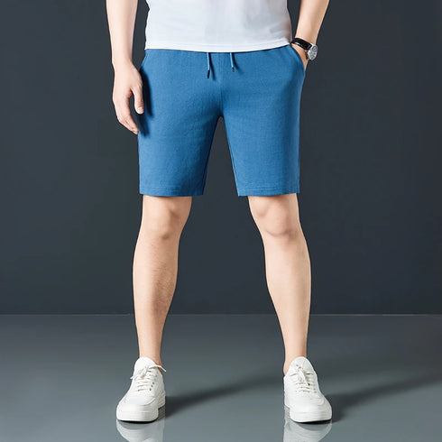 Men's Casual and Fashionable Pure Cotton Shorts with Drawstring