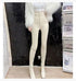Beige Super High Waist Pencil Jeans Women Korean Slim Denim Pants