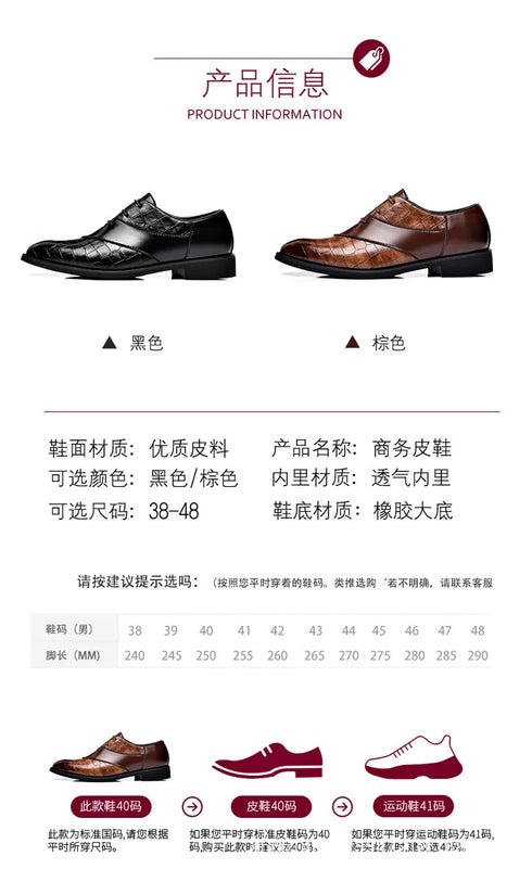 Luxury Handmade Crocodile Skin Derby Shoes for Men - Pointed Toe Lace-up Formal Business Footwear for Office & Career