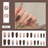 Wearable Detachable Love-Themed Checkerboard Fake Nail Pieces for a Sweetheart Manicure