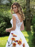Pure White Wedding Dress Elegant Cap Sleeve Lace Design Customized