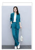 Chic Women's Blazer and Wide Leg Pants 2 Piece Set - Stylish Office Lady Casual Loose Suit Jacket and Trousers Outfit for Spring and Autumn