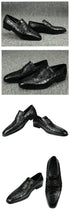 Classic Italian Men's Leather Slip-On Casual Oxford Shoes for Office and Outdoor Use