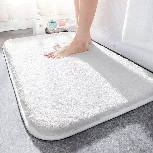 Soft Plush Bathroom Carpet Non-Slip Absorbent Floor Mat Thick Rug