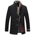 Warm Winter Overcoats for Men - Stylish Cashmere Trench Coats in Wool Blends for Business Casual Wear, Size 4XL