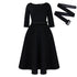 Elegant Women Party Dresses A Line with Waist Belt for Classy Office and Wedding Guests