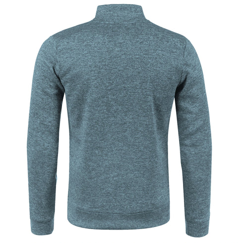 Men's Casual Long Zipper Jacket for Autumn and Winter – Thick, Comfortable Outerwear with Turtleneck and Pockets