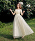 Bridesmaid Dress Elegant Tulle Ankle Length Gown With Elastic Waistband And Appliques Bridesmaid Dresses