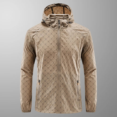 Men's Lightweight Summer Cycling Jacket - UV Protection Windbreaker for Mountain Hiking, Fishing, and Casual Sports with Quick Drying Hooded Design