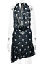 Sexy Deep V Neck Printed Polka Dot Halter Mini Dress for Women Elegant Summer Party Outfits