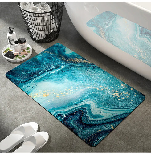 Luxury Bathroom Mats Anti Slip Quick Dry Foot Floor Mat Washable Doormat Carpet