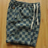 Graphic Plaid Shorts for Men Drawstring Designer Summer Cotton Stylish Thin