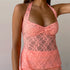 Sexy Halter Lace See-Through Crop Top for Women - Trendy Backless Party Club Vest Tank Top, Y2K Fashion Essential for Summer Wardrobe