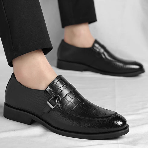 Leather Breathable Men's Casual Shoes Slip-On Loafers for Spring and Autumn