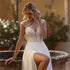 Vinca Sunny Customized Lace Chiffon Wedding Dresses A-Line Gown