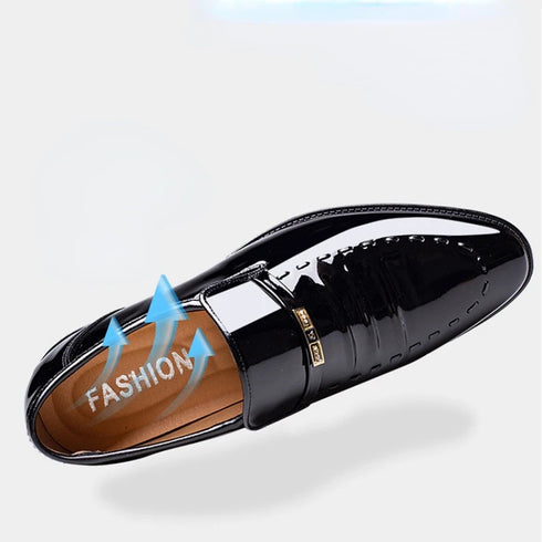 Men's Classic Patent Leather Dress Shoes for Formal Office and Party Business Oxfords