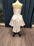 Bow Back Mini Dress With Detachable Bow And Knot Tie For Bridal Shower And Bridal Dress