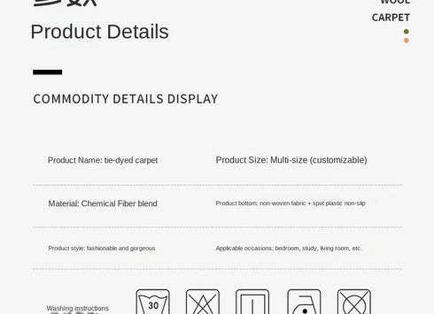 Plush Round Rug Mat for Living Room and Bedroom Home Decor