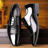 Stylish Men's Patent Leather Oxford Dress Shoes - Formal Pointed Toe Big Size 38-48 Perfect for Weddings and Special Occasions