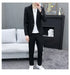Korean Slim Fit Two-Piece Suit Set for Men Casual Trendy British Style Coat and Trousers
