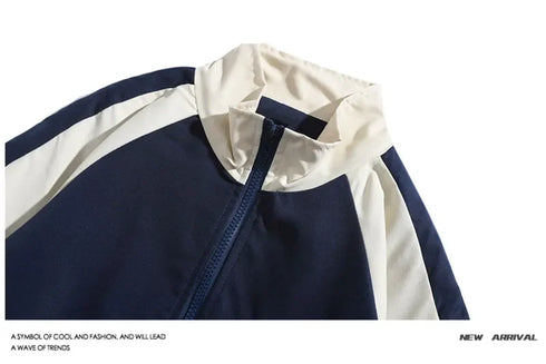 Trendy Hip Hop Varsity Jackets for Men and Women - Stylish Patchwork Color Block Windbreaker Coats Perfect for Spring and Autumn Fashionable College Looks