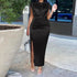 Long Dress Women Party Pleated Bandage Elegant Evening Maxi Dresses