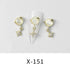 10pcs Devil's Blue Eye Nail Charms with Glitter Rhinestones for Stunning Nail Art Decoration and Manicure Accessories