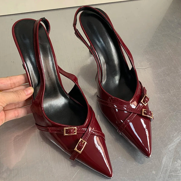 Fashion Female Sandals Slingbacks Pumps for Pointed Toe Heels