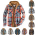 Men's Casual Plaid Hooded Zipper Jacket - Cozy Winter Outerwear for Stylish Adventures