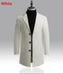 Men's Slim Fit Trench Coat for Fall and Winter - Stylish Woolen Blended Outwear for Business Casual and Travel