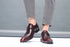 Men Pointed Toe Leather Shoes Slip On Low Heel Footwear