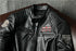 Vintage Genuine Leather Biker Jacket for Men – Slim Fit Cowhide Motorcycle Outerwear with Pockets and Embroidery Details for All Seasons