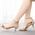 Elegant Beaded Open-Toe Sandals with Thin Heels for Weddings and Parties