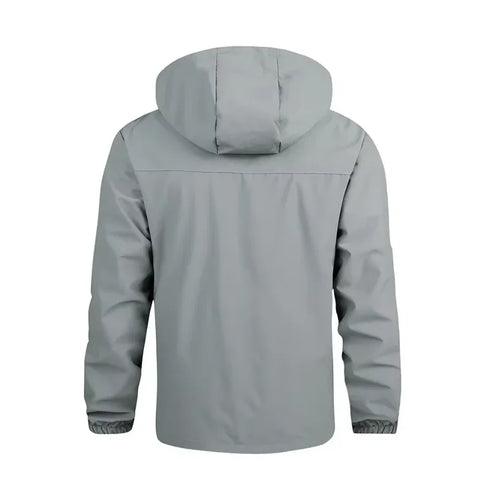 Men's Casual Ultra-Thin Breathable Windbreaker Jacket with Detachable Hood for Summer Sun Protection and Outdoor Adventures